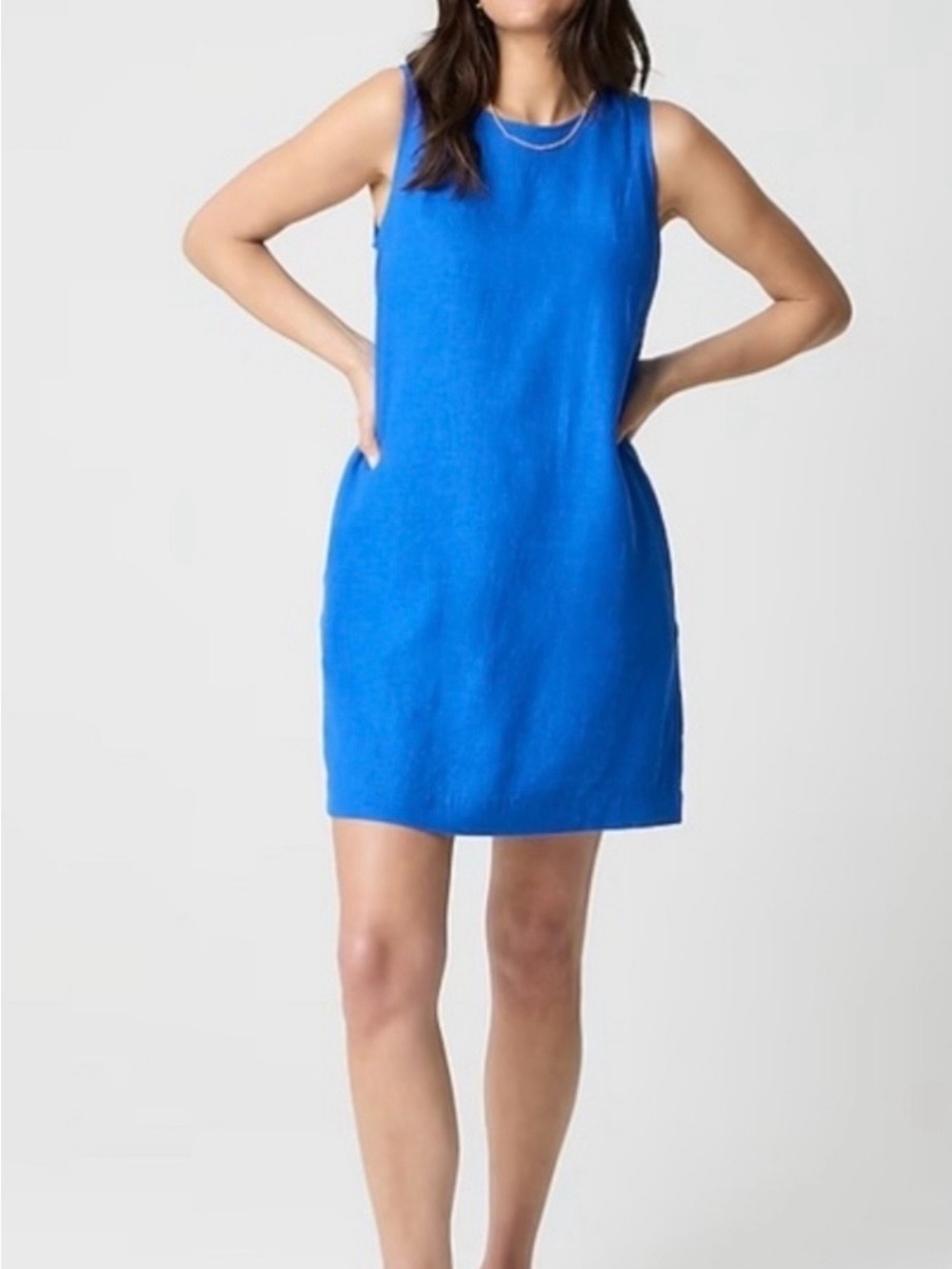 J.Crew Sleeveless Blue Shift Dress